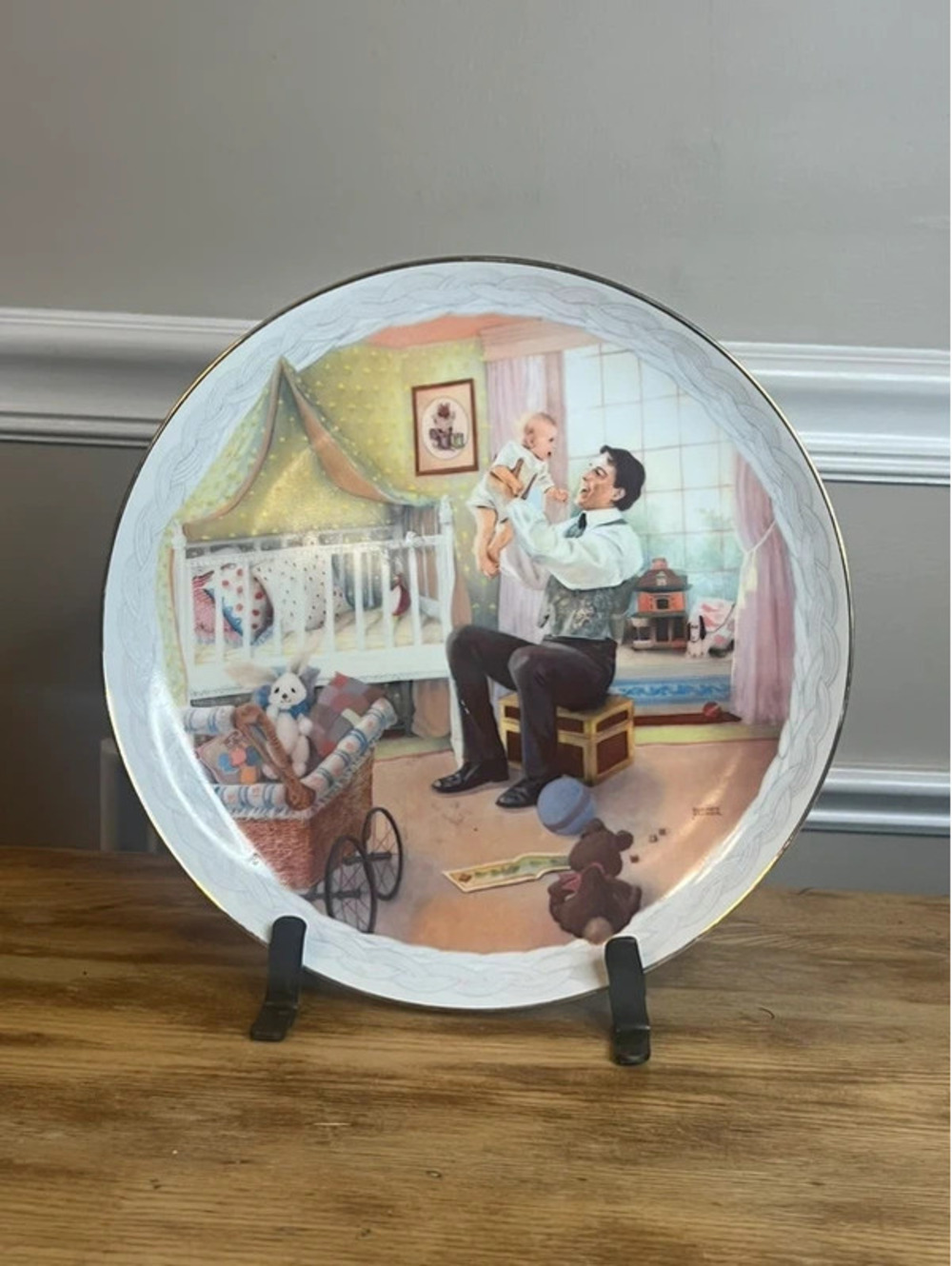 Vintage 1986 Rob Sauber Fatherhood Collector Plate Numbered Curator Collection